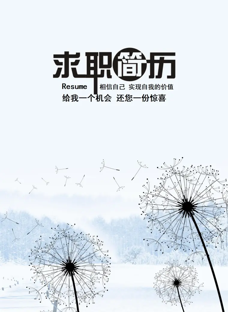 创意十足求职免费简历模板 Word 简历模板预览图