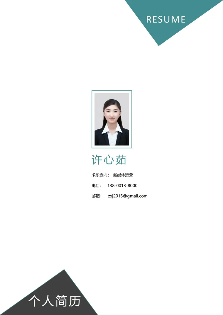 立体动感3D简历封面 Word 简历模板预览图