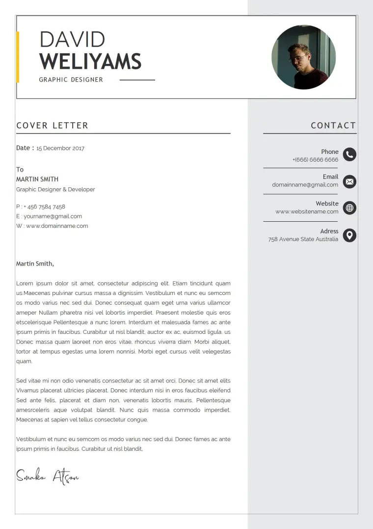 创业者免费英文简历模板 Word 简历模板预览图