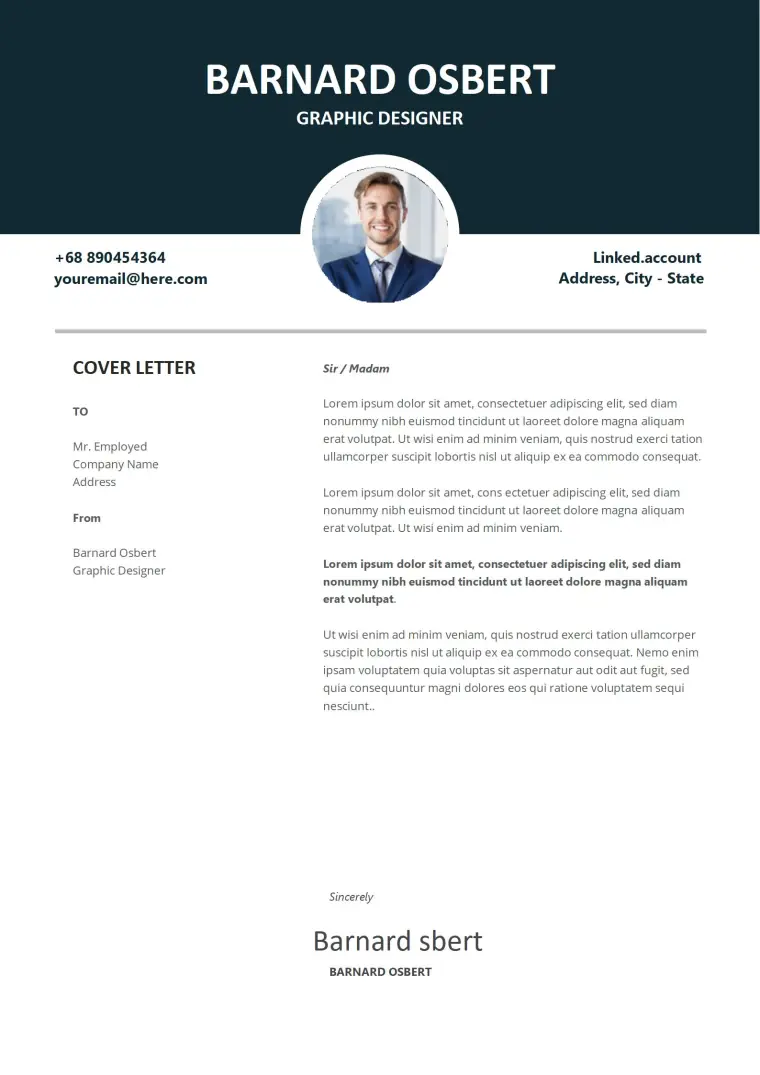 求职必备！免费多彩英文简历模板 Word 简历模板预览图