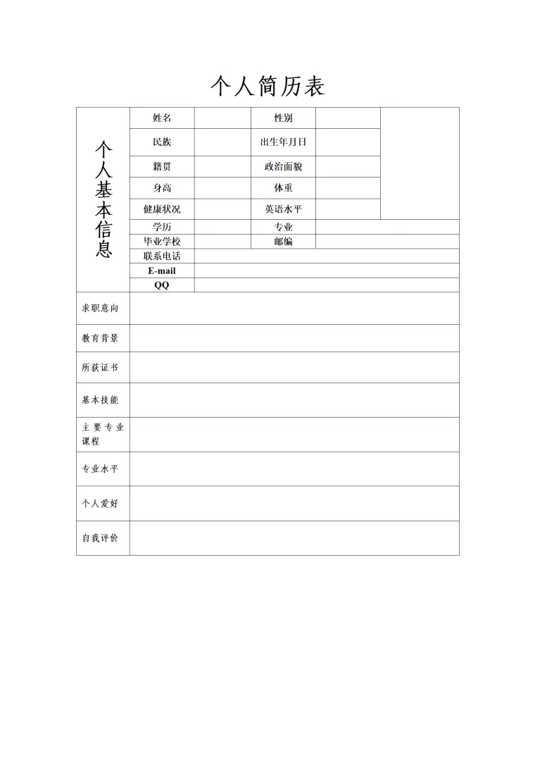 金融投资证券业务渠道分销专员简历模板 Word 简历模板预览图