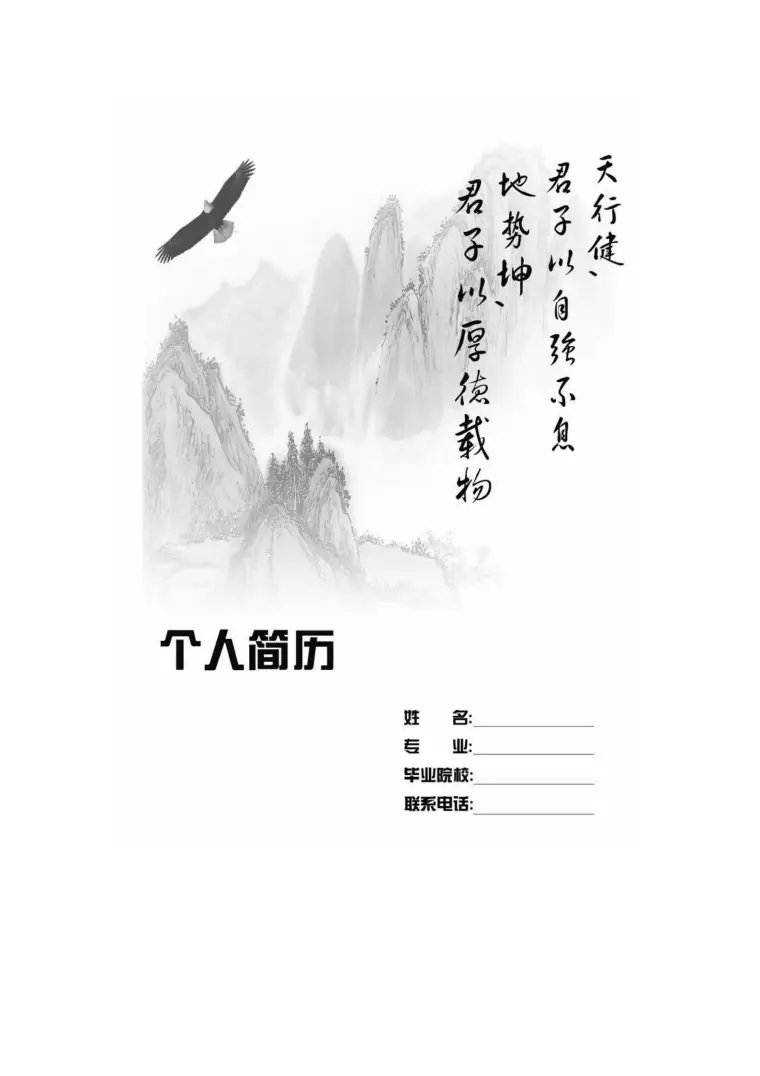 应聘财务简历模板 Word 简历模板预览图