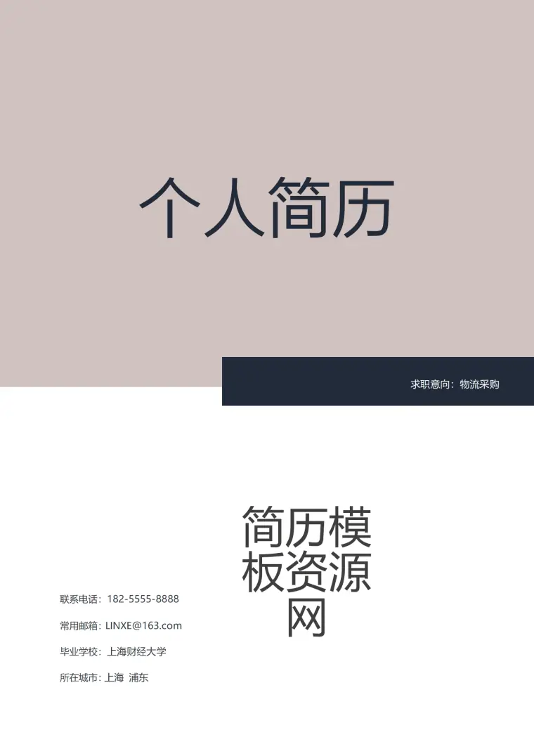 女士物流简历模板 Word 简历模板预览图
