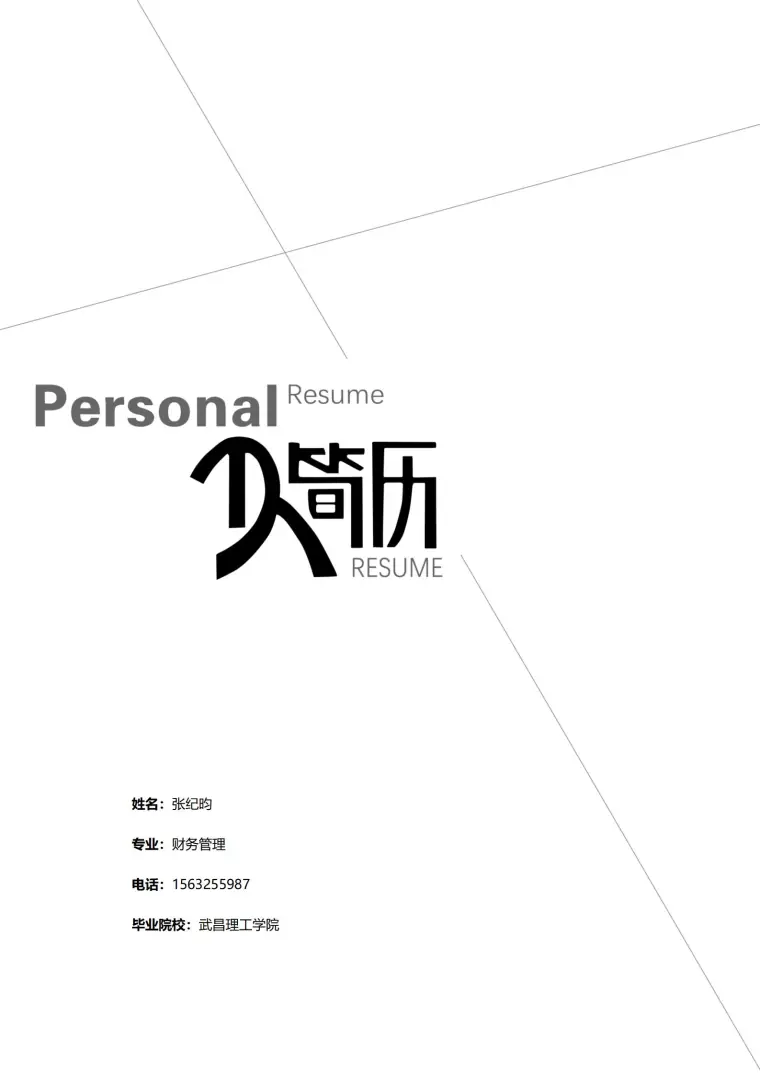 几何图形设计简历封面 预览图